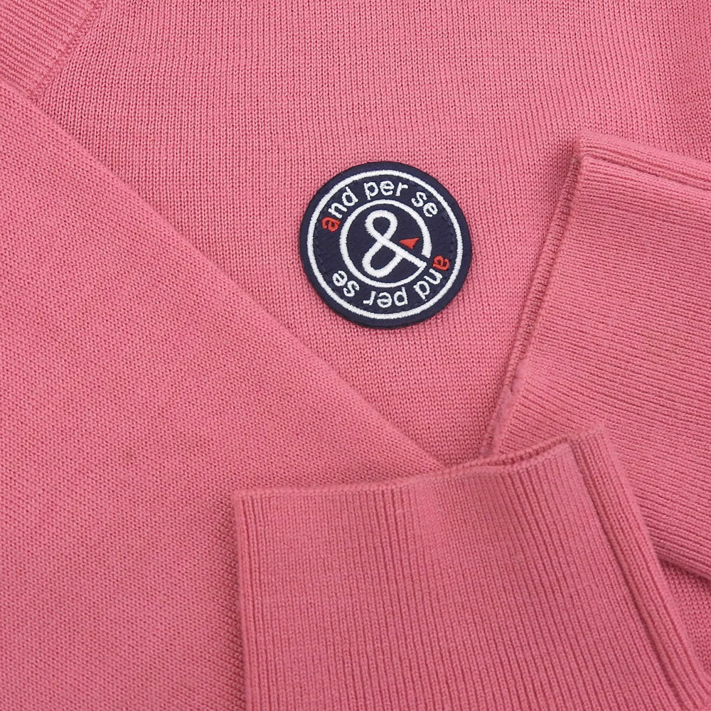 and per se アンパスィ Vネック ニット トップス メンズ ピンク LL AMF2251A1 トップス LL