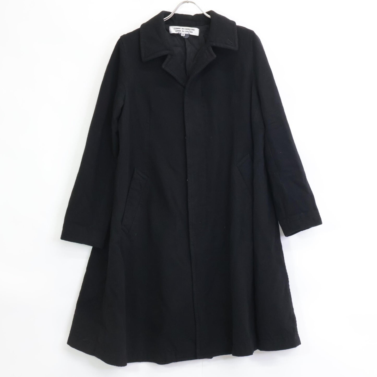 COMMEdesGARCONS COMMEdesGARCONS コムデギャルソンコムデギャルソン（コムコム） 20AW RF-C008 ﾌﾞﾗｯｸ ｳｰﾙ縮絨ｽﾃﾝｶﾗｰｺｰﾄ コート M