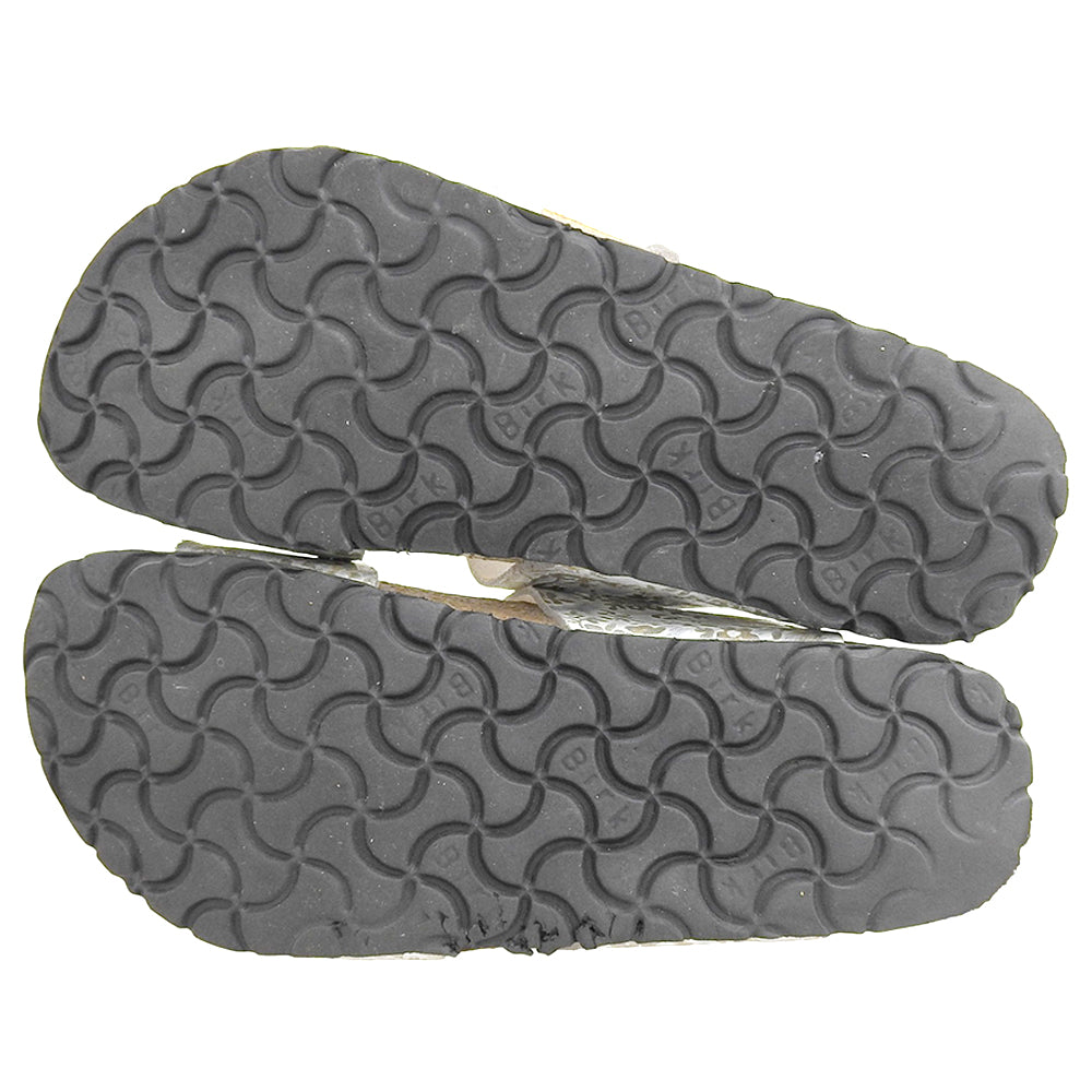 BIRKENSTOCK ビルケンシュトック 花柄 アリゾナサンダル ナローフィット シューズ レディース シルバー 22.5cm シューズ 22.5