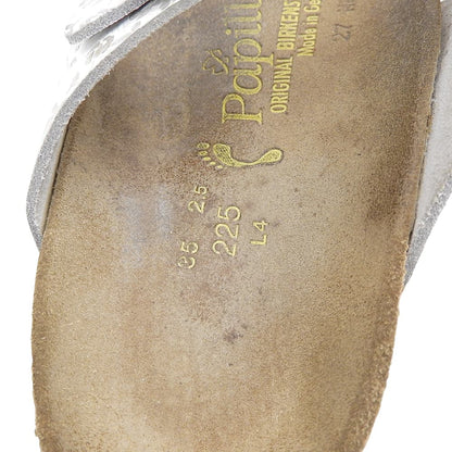 BIRKENSTOCK ビルケンシュトック 花柄 アリゾナサンダル ナローフィット シューズ レディース シルバー 22.5cm シューズ 22.5