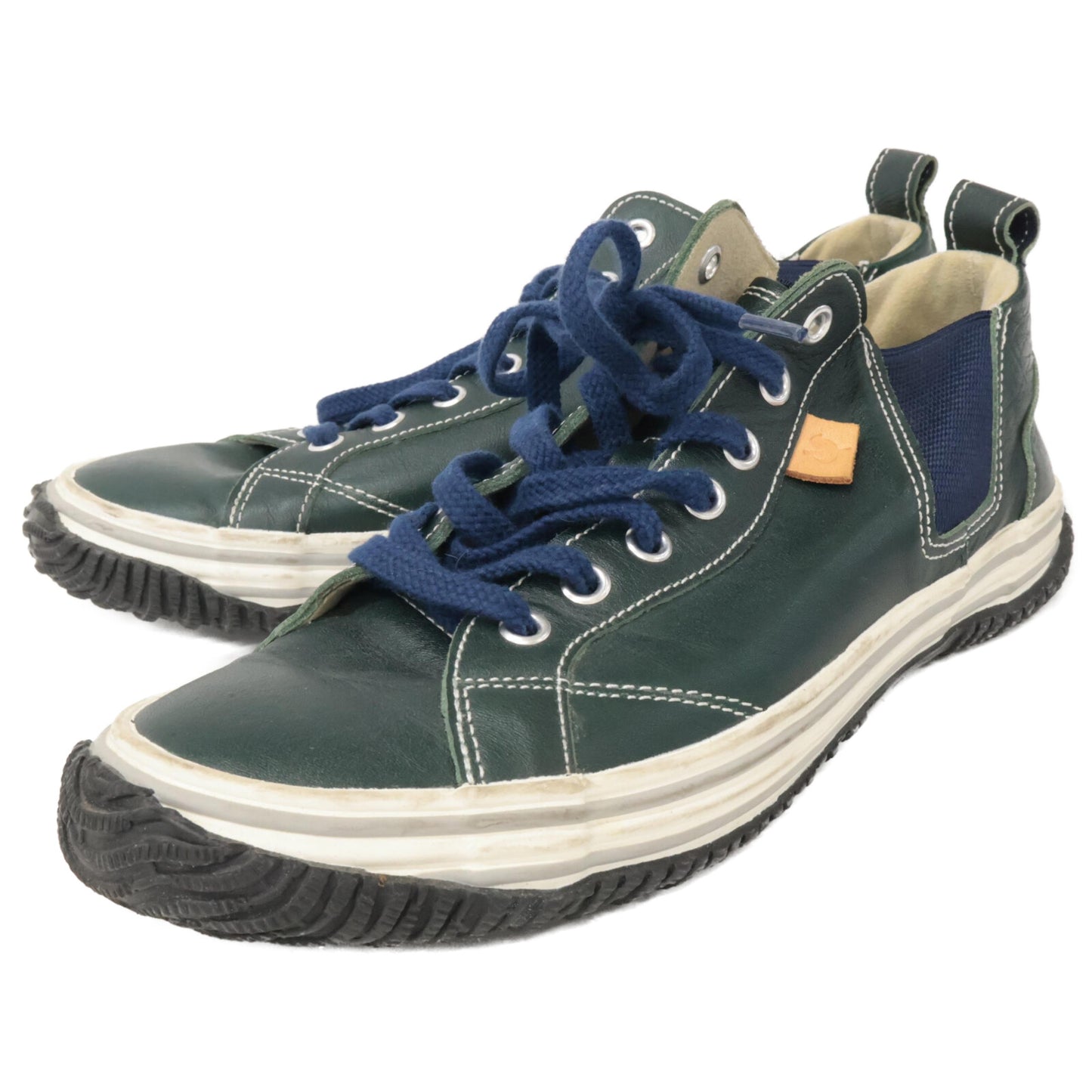 SPINGLE MOVE スピングルムーブ 44215099 グリーン レザー サイドゴアスニーカー シューズ SS