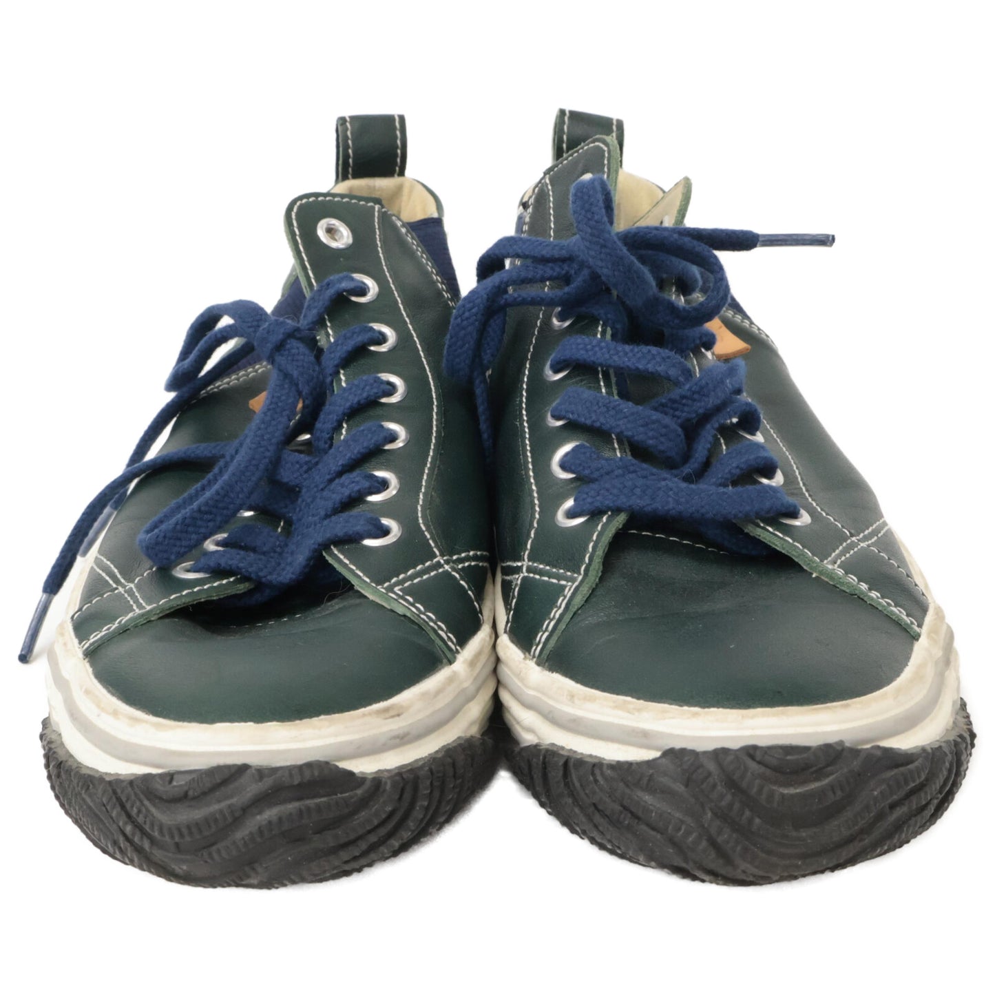 SPINGLE MOVE スピングルムーブ 44215099 グリーン レザー サイドゴアスニーカー シューズ SS