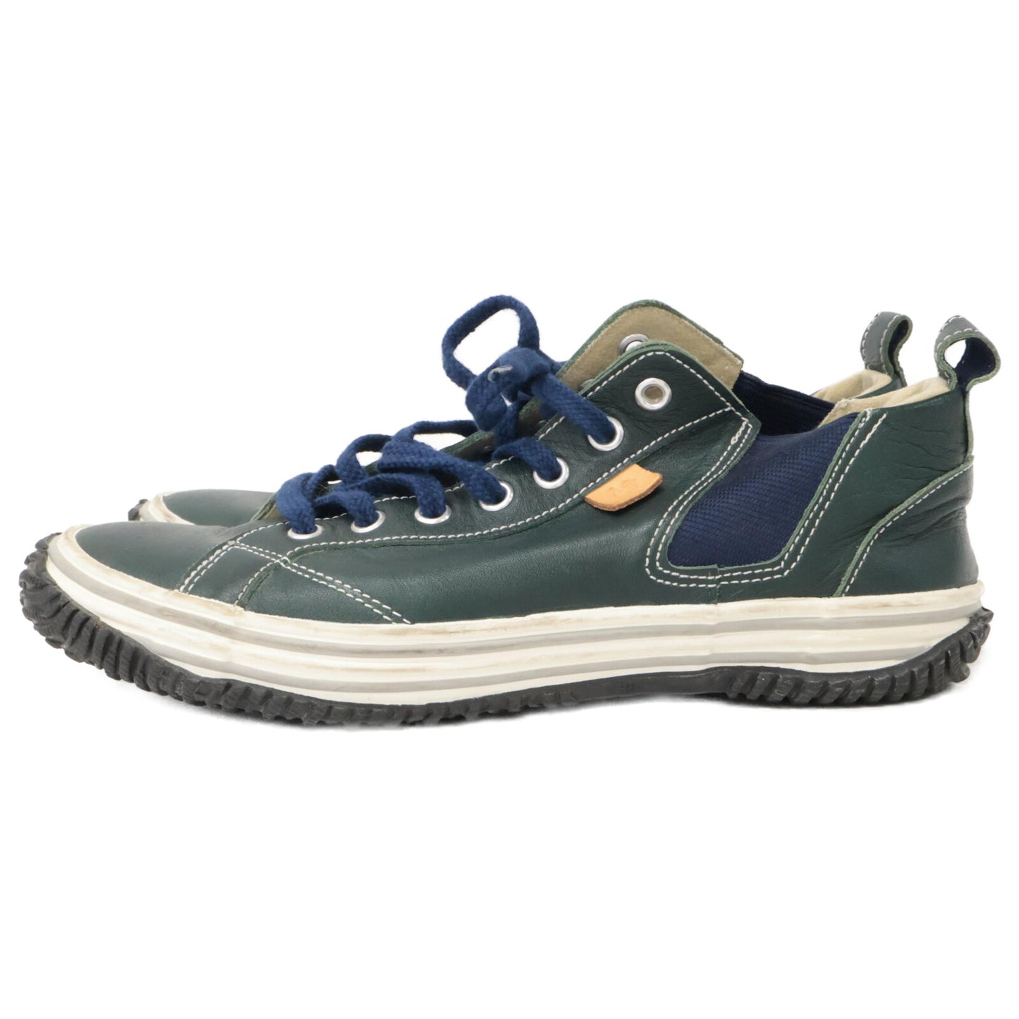 SPINGLE MOVE スピングルムーブ 44215099 グリーン レザー サイドゴアスニーカー シューズ SS