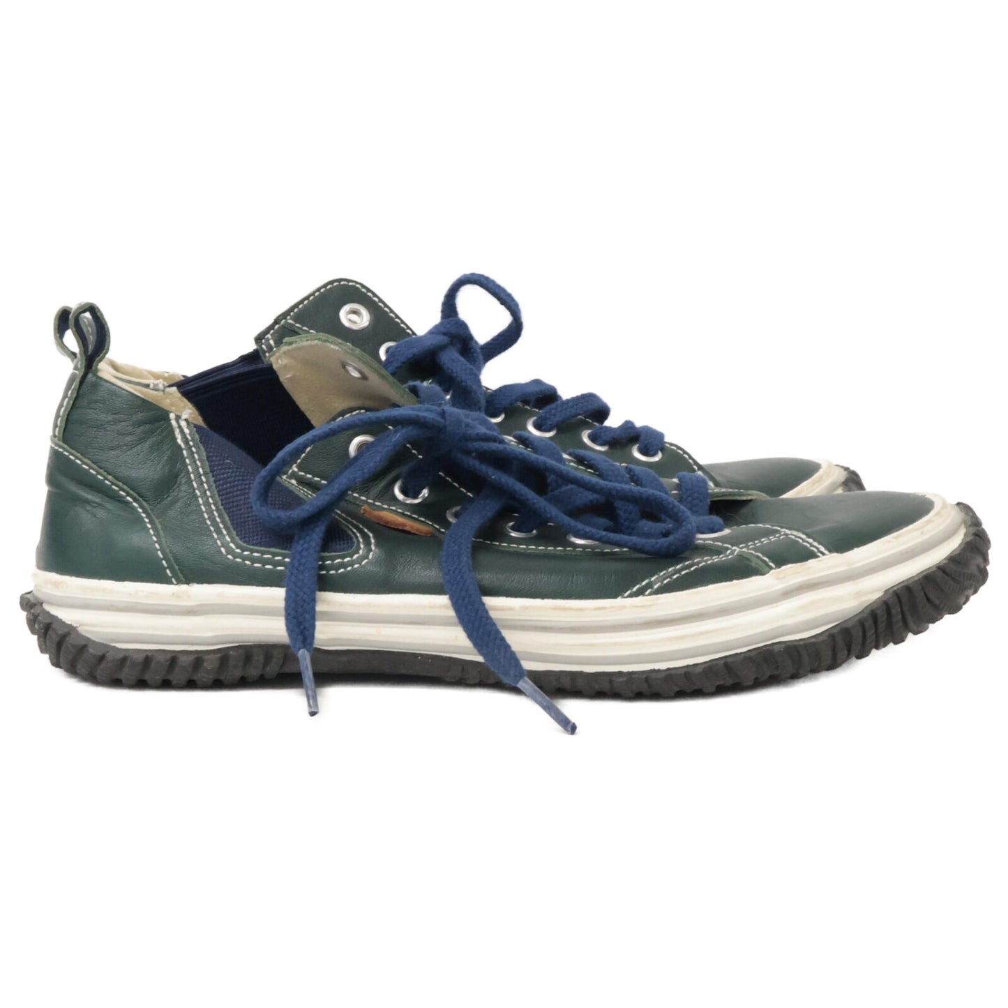 SPINGLE MOVE スピングルムーブ 44215099 グリーン レザー サイドゴアスニーカー シューズ SS