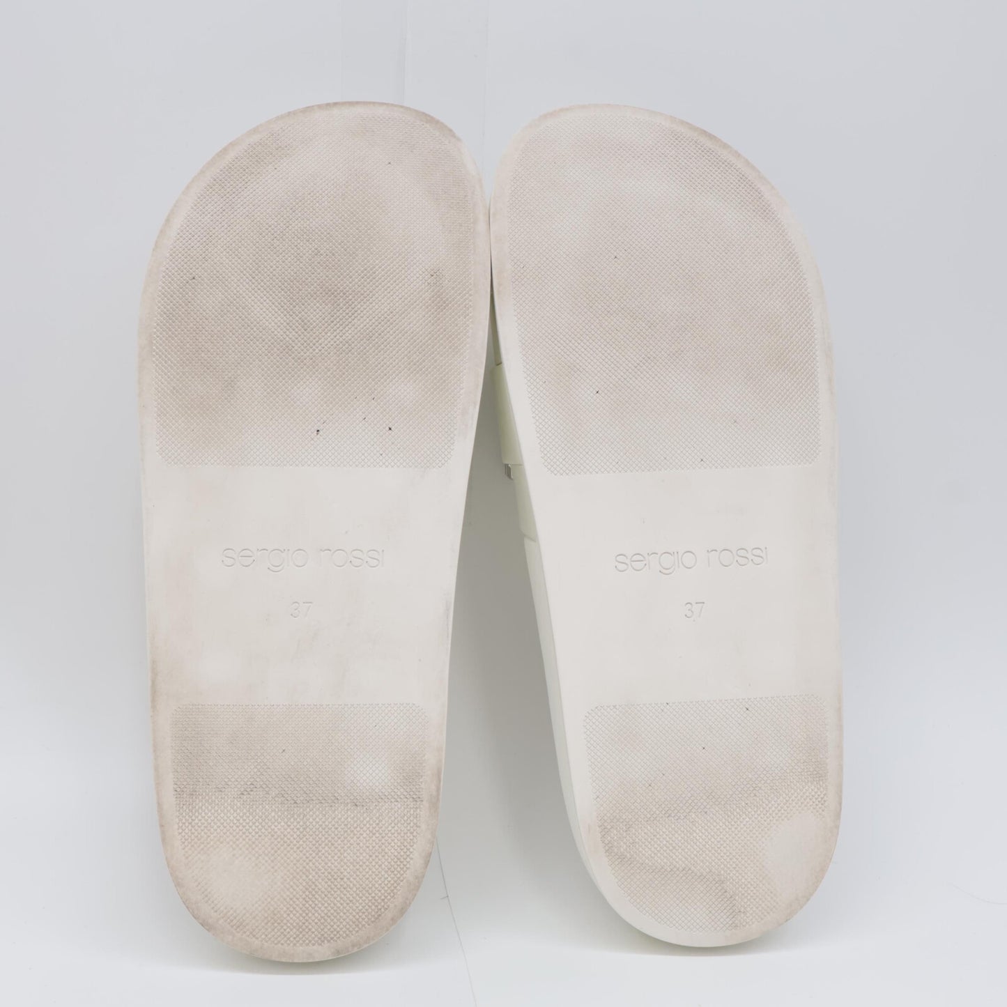 Sergio Rossi セルジオロッシ SR JELLY 010 ジュエルバックル クリスタル スライドサンダル シューズ 37