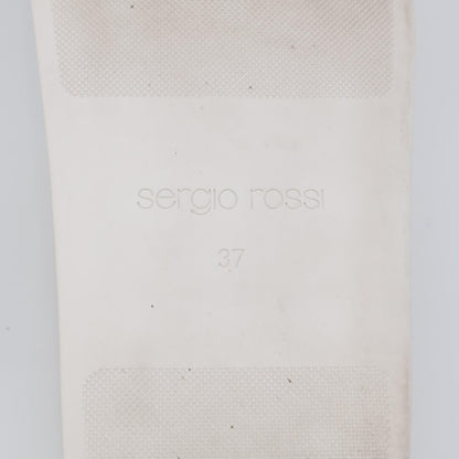 Sergio Rossi セルジオロッシ SR JELLY 010 ジュエルバックル クリスタル スライドサンダル シューズ 37