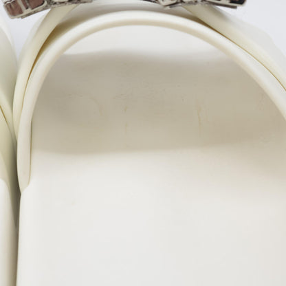 Sergio Rossi セルジオロッシ SR JELLY 010 ジュエルバックル クリスタル スライドサンダル シューズ 37