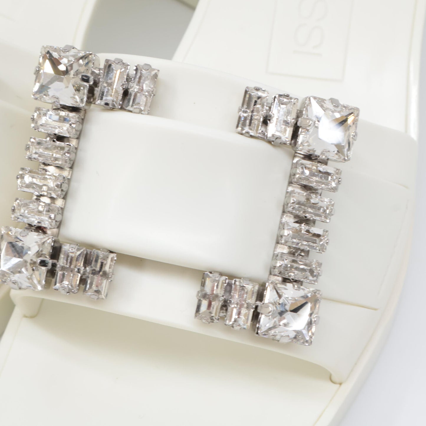 Sergio Rossi セルジオロッシ SR JELLY 040 クリスタルバックル スクエアトゥ シューズ シューズ 37