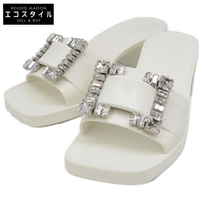 Sergio Rossi セルジオロッシ SR JELLY 040 クリスタルバックル スクエアトゥ シューズ シューズ 37