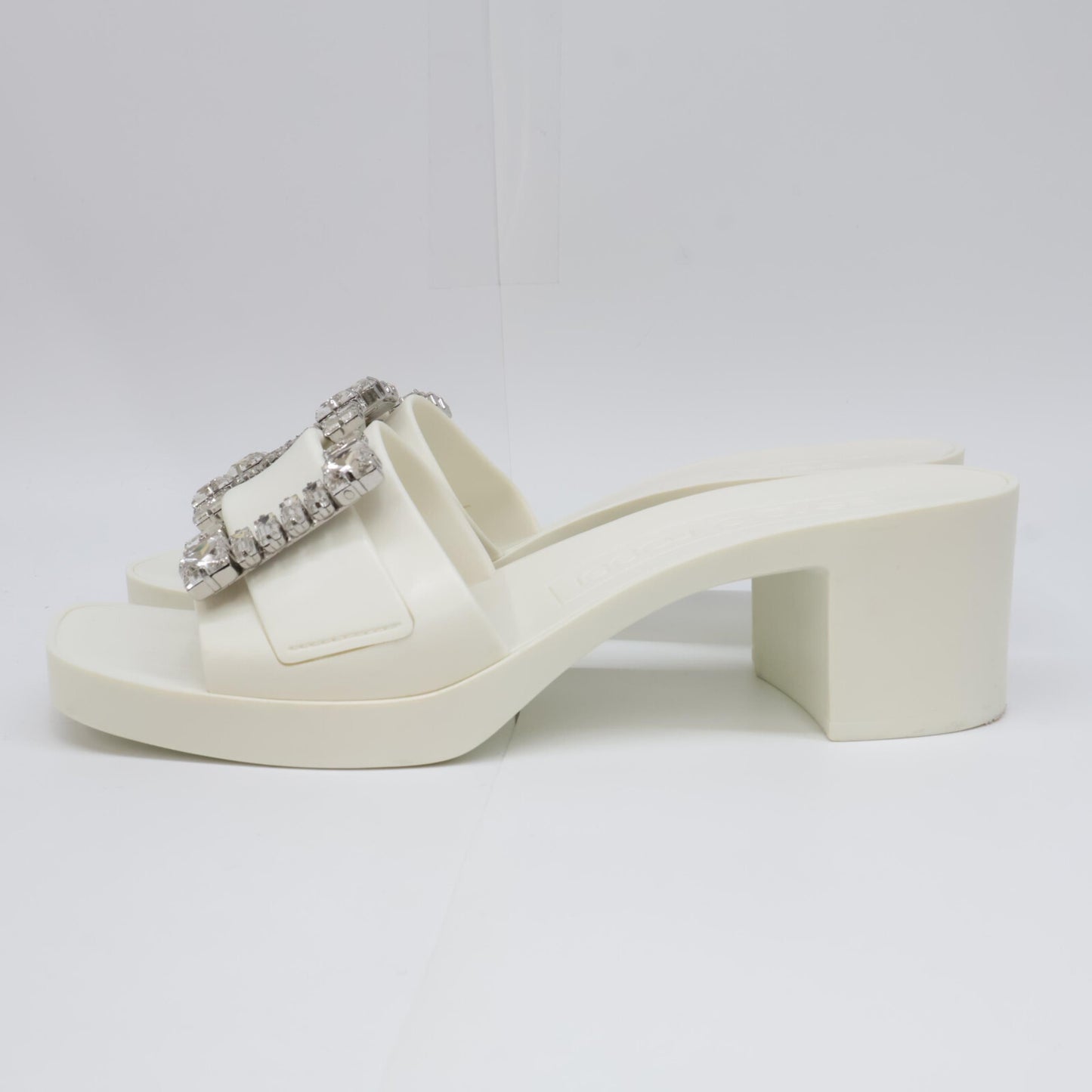 Sergio Rossi セルジオロッシ SR JELLY 040 クリスタルバックル スクエアトゥ シューズ シューズ 37