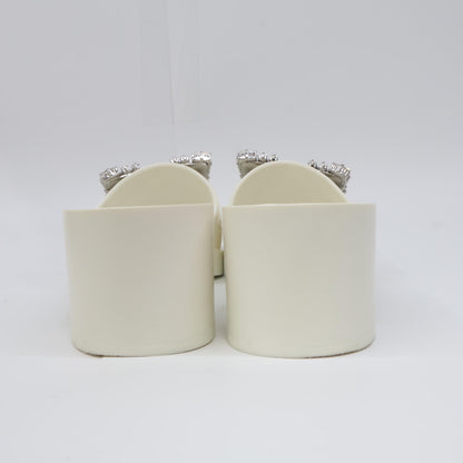 Sergio Rossi セルジオロッシ SR JELLY 040 クリスタルバックル スクエアトゥ シューズ シューズ 37