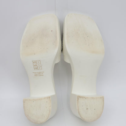 Sergio Rossi セルジオロッシ SR JELLY 040 クリスタルバックル スクエアトゥ シューズ シューズ 37