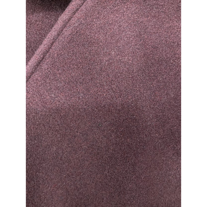 BURBERRY LONDON バーバリーロンドン ﾊﾟｰﾌﾟﾙ ｶｼﾐﾔ ﾆｯﾄｽﾇｰﾄﾞ付き ﾀﾞﾌﾞﾙﾁｪｽﾀｰｺｰﾄ コート UK4