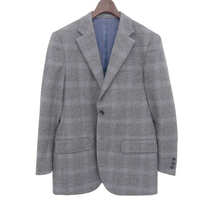 Dorland House ドーランドハウス 美品 シャドーチェック カシミヤ100% テーラードジャケット メンズ グレー 94A6 ジャケット 94A6