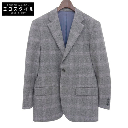Dorland House ドーランドハウス 美品 シャドーチェック カシミヤ100% テーラードジャケット メンズ グレー 94A6 ジャケット 94A6