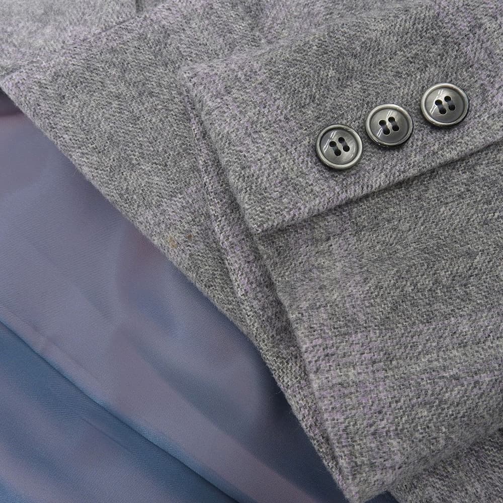 Dorland House ドーランドハウス 美品 シャドーチェック カシミヤ100% テーラードジャケット メンズ グレー 94A6 ジャケット 94A6