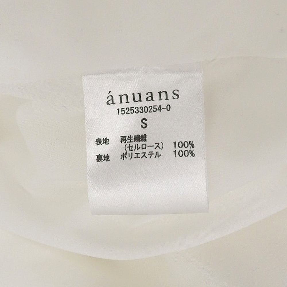 anuans アニュアンス 美品 ノースリーブ トレンチディティール ワンピース レディース ホワイト S ワンピース S