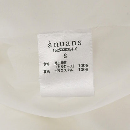 anuans アニュアンス 美品 ノースリーブ トレンチディティール ワンピース レディース ホワイト S ワンピース S