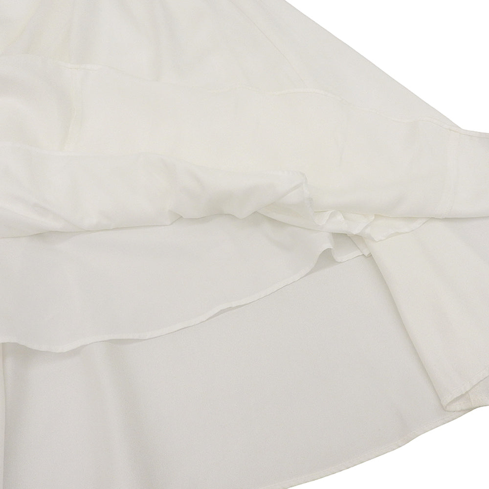 anuans アニュアンス 美品 ノースリーブ トレンチディティール ワンピース レディース ホワイト S ワンピース S