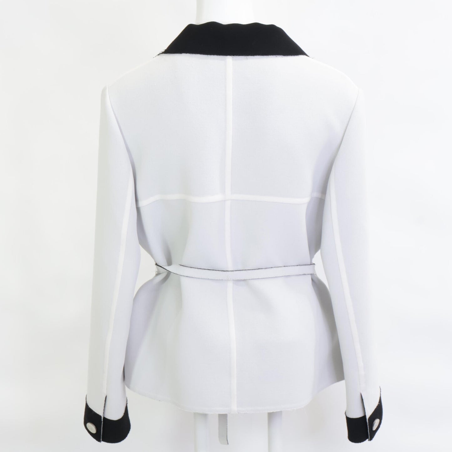 CHANEL シャネル 【国内正規】P49010V35772 ココマークボタン カットオフデザイン ベルト付 ジャケット 40