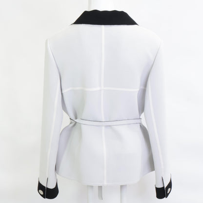 CHANEL シャネル 【国内正規】P49010V35772 ココマークボタン カットオフデザイン ベルト付 ジャケット 40