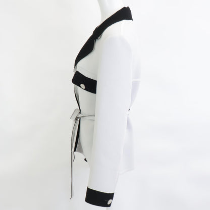 CHANEL シャネル 【国内正規】P49010V35772 ココマークボタン カットオフデザイン ベルト付 ジャケット 40