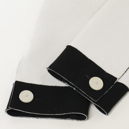 CHANEL シャネル 【国内正規】P49010V35772 ココマークボタン カットオフデザイン ベルト付 ジャケット 40