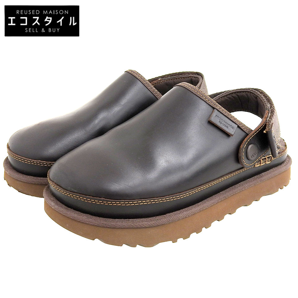 UGG アグ ゴールデンスター クロッグ サンダル シューズ レディース ブラック×ブラウン 23cm 1167536 シューズ 6(US)