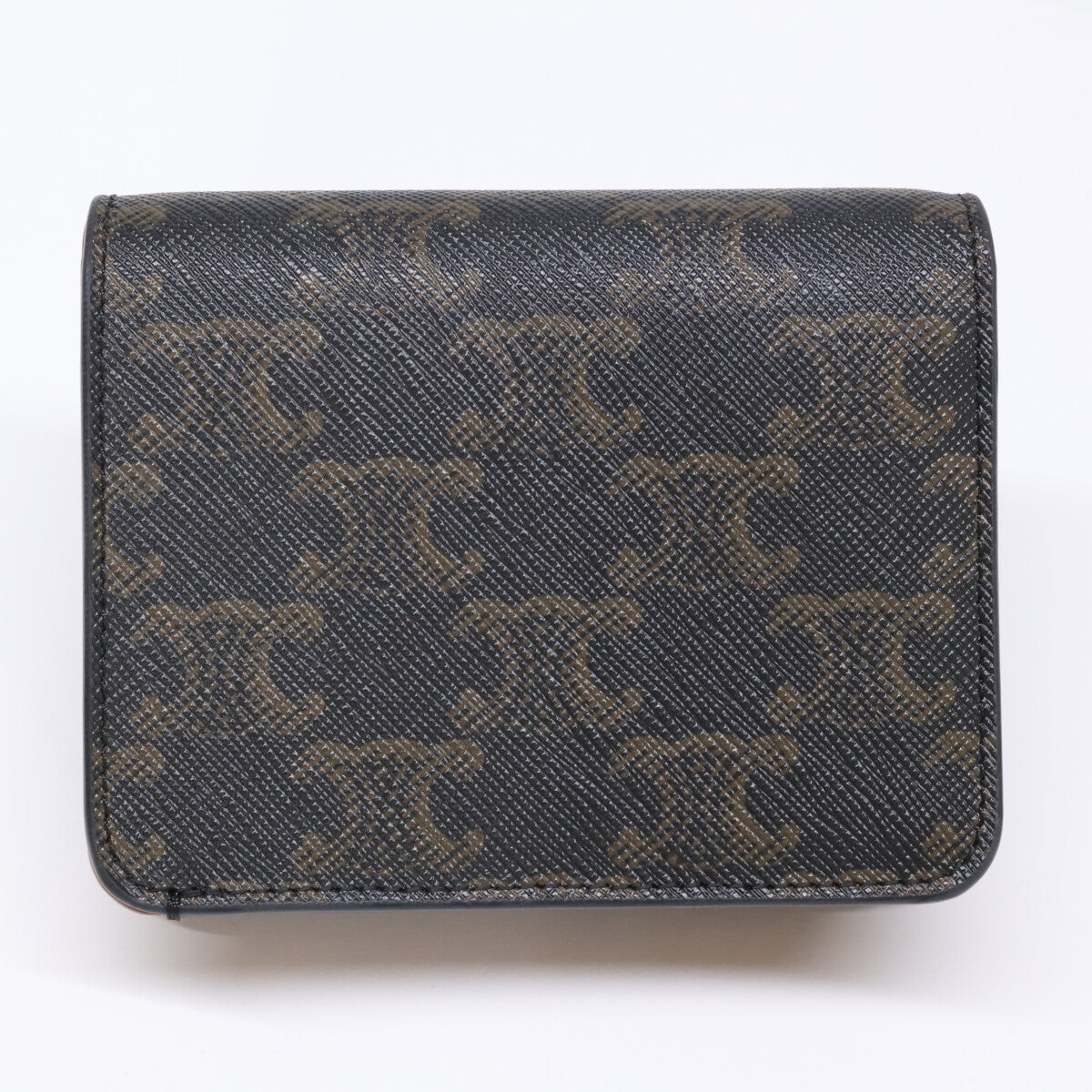 CELINE セリーヌ 【美品】トリオンフ/トリオンフキャンバス コンパクトウォレット/ 二つ折り財布（小銭入れあり）