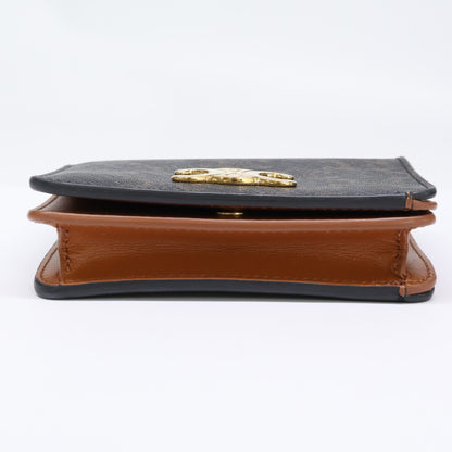 CELINE セリーヌ 【美品】トリオンフ/トリオンフキャンバス コンパクトウォレット/ 二つ折り財布（小銭入れあり）