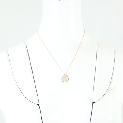 STAR JEWELRY スタージュエリー K18 0.03ctダイヤモンド マザーオブパール ネックレス＆ピアス 2点セット ネックレス