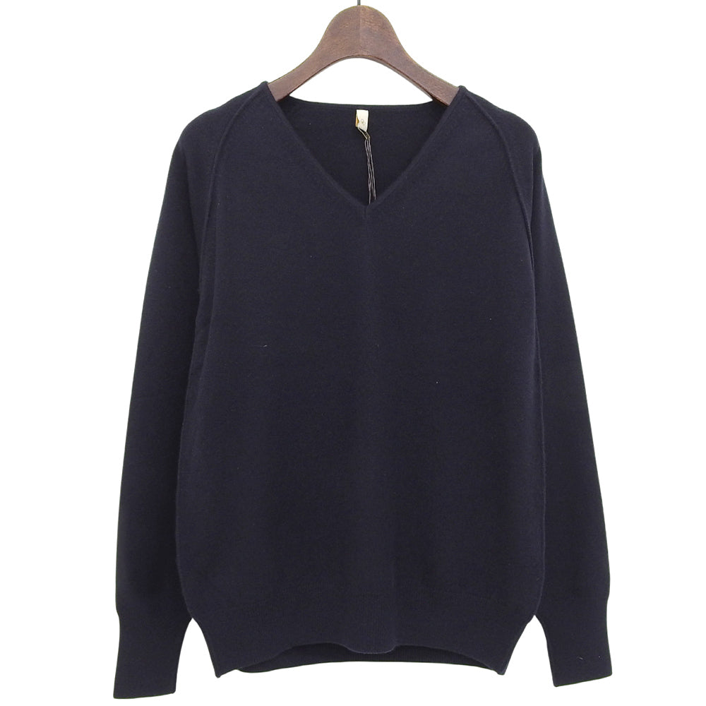 TOYOBOSHI トウヨウボウシ 新品同様 糸衣 Vネック セーター トップス レディース カシミヤ100 ネイビー 1 08IT-BC0001 トップス 1