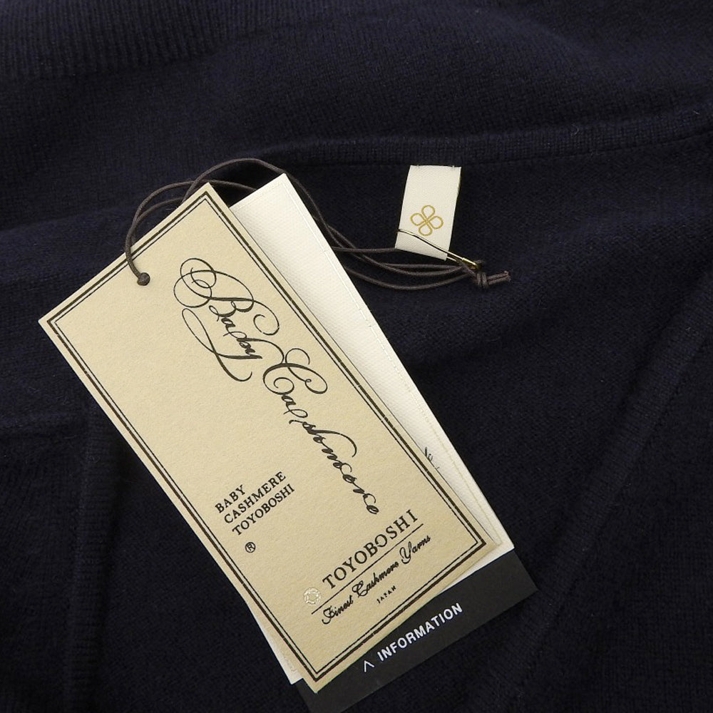 TOYOBOSHI トウヨウボウシ 新品同様 糸衣 Vネック セーター トップス レディース カシミヤ100 ネイビー 1 08IT-BC0001 トップス 1
