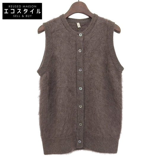 TOYOBOSHI トウヨウボウシ 新品同様 糸衣 KIKORI ベスト レディース ダークブラウン カシミヤ F 13ITーFC2001 ベスト F