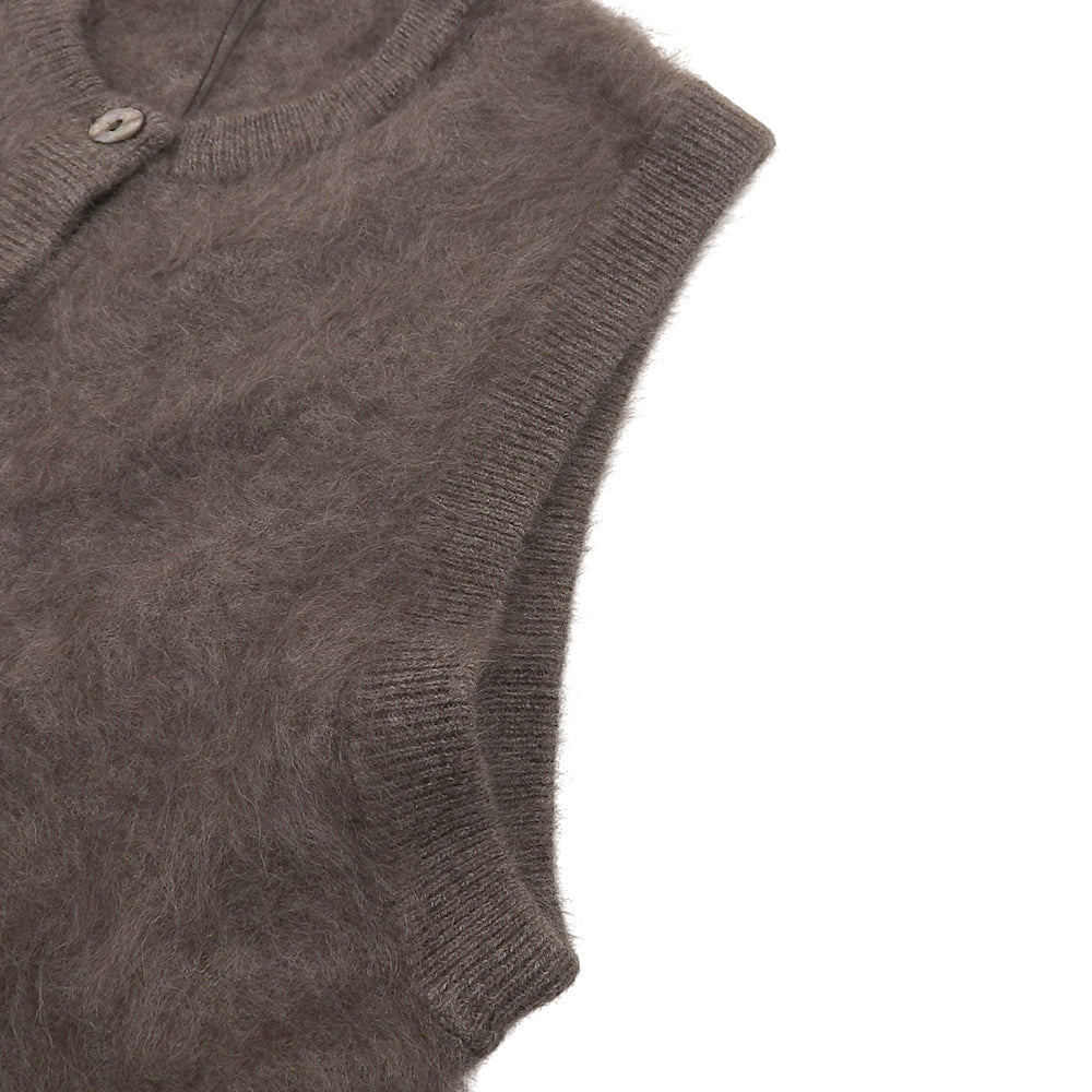 TOYOBOSHI トウヨウボウシ 新品同様 糸衣 KIKORI ベスト レディース ダークブラウン カシミヤ F 13ITーFC2001 ベスト F