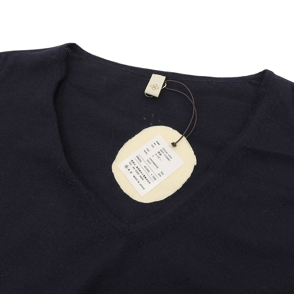 TOYOBOSHI トウヨウボウシ 新品同様 糸衣 SUKAI-STH セーター トップス レディース カシミヤ70 シルク30 ネイビー 2 トップス 2