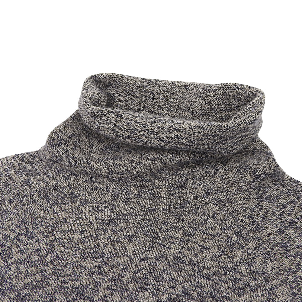 TOYOBOSHI トウヨウボウシ 新品同様 糸衣 NAZUNA タートルネックセーター トップス マーブルネイビー カシミヤ100 2 08IT-PC0002 トップス 2