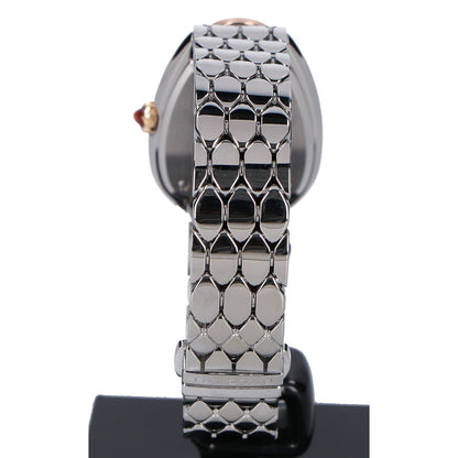 BVLGARI ブルガリ 美品 SP33WSPD セルペンティ セドゥットーリ ダイヤモンドベゼル クオーツ 腕時計