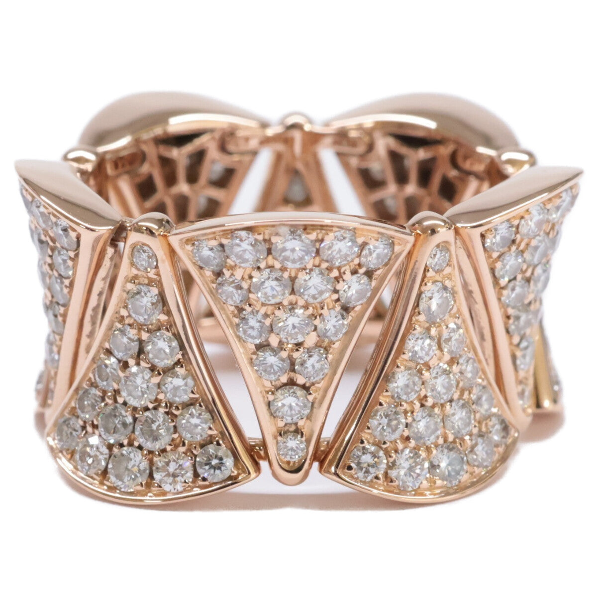 BVLGARI ブルガリ 新品同様 750 ディーヴァ ドリーム フルダイヤモンド リング 指輪 53