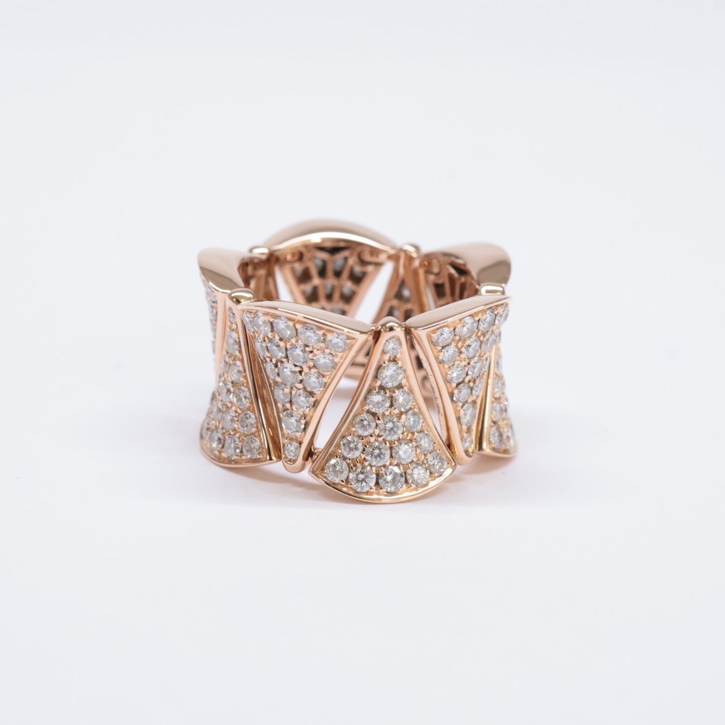 BVLGARI ブルガリ 新品同様 750 ディーヴァ ドリーム フルダイヤモンド リング 指輪 53