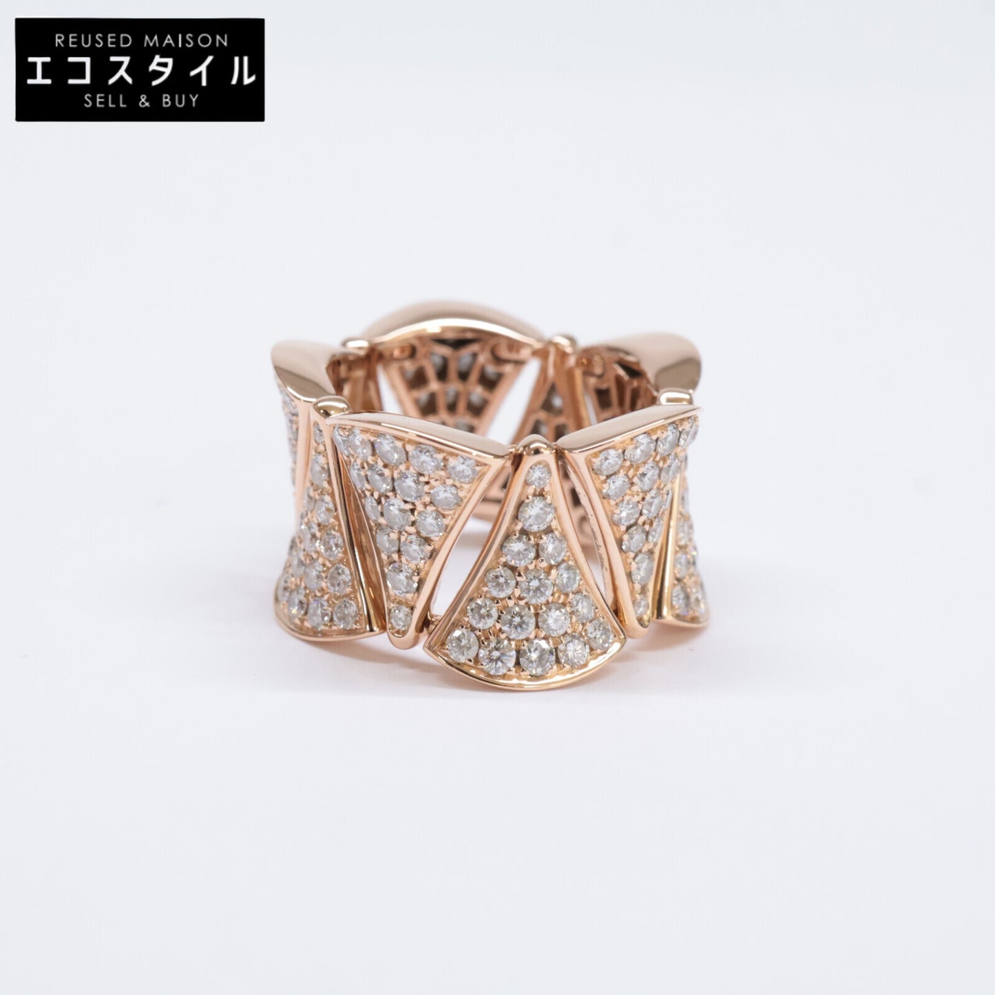 BVLGARI ブルガリ 新品同様 750 ディーヴァ ドリーム フルダイヤモンド リング 指輪 53