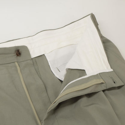 YORK ヨーク ｶｰｷ系 WOOL TROPICAL 3PLEATED WIDE-LEG TROUSERS ボトムス 4