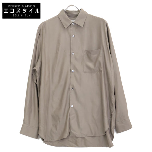 ssstein/stein シュタイン ｶｰｷ 25SS CUPRO TWILL OVERSIZED LS SHIRT トップス S