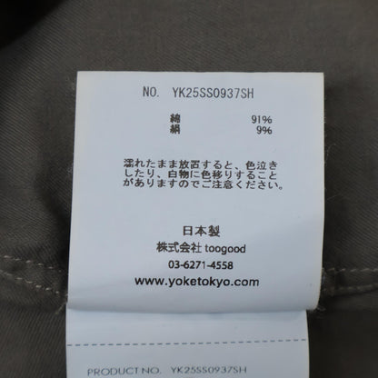 YORK ヨーク ｸﾞﾚｰ GARMENT DYED COTTON SILK TWILL SHIRT トップス 2