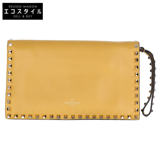 VALENTINO ヴァレンティノ スタッズ レザー セカンドバッグ クラッチバッグ