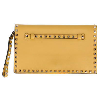 VALENTINO ヴァレンティノ スタッズ レザー セカンドバッグ クラッチバッグ