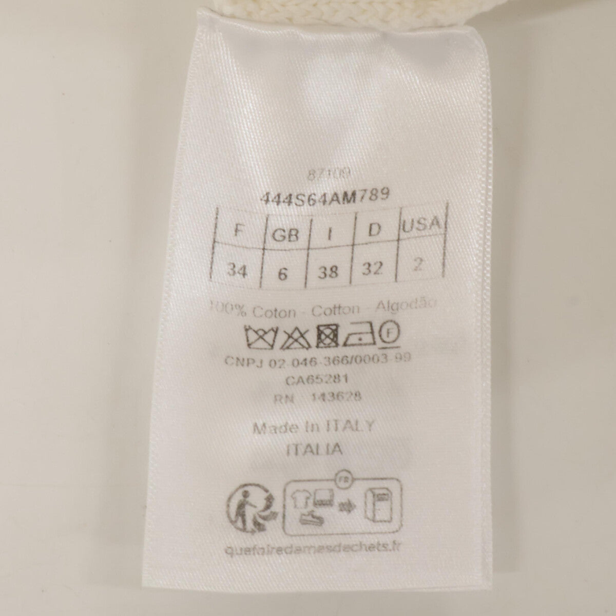 Christian Dior クリスチャンディオール 美品 444S64AM789 Ecru Dioriviera セーター トップス 34