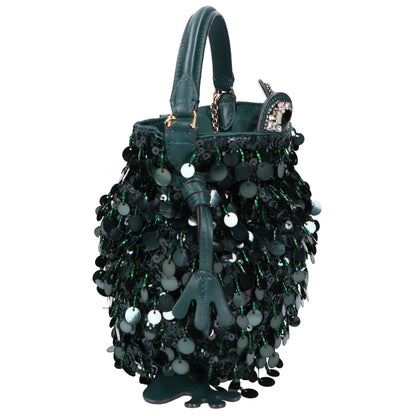 Anya Hindmarch アニヤ ハインドマーチ カエル スパンコール/ビーズ レザー 2WAY チェーン ハンドバッグ