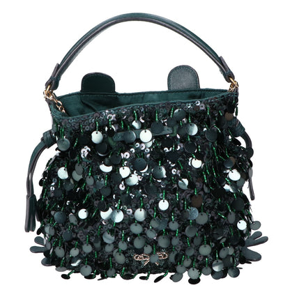 Anya Hindmarch アニヤ ハインドマーチ カエル スパンコール/ビーズ レザー 2WAY チェーン ハンドバッグ