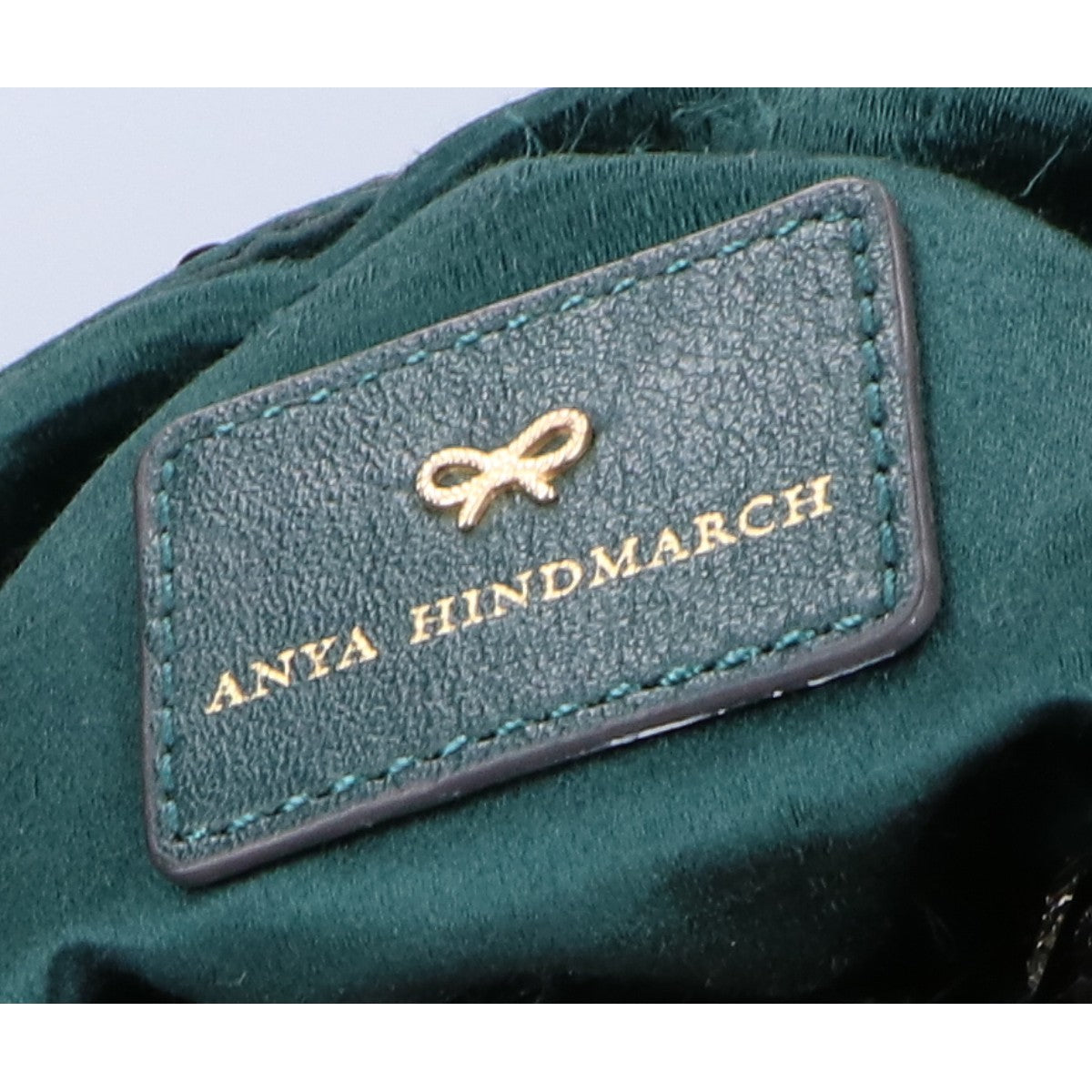 Anya Hindmarch アニヤ ハインドマーチ カエル スパンコール/ビーズ レザー 2WAY チェーン ハンドバッグ